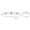 Bright Diamond Plate Aluminum 69 Inch Deep Extra Wide Crossover Tool Box For Pickup Trucks