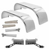 Hogebuilt 105 Inch 304 Stainless Steel Flanged Full Fender Kit For Kenworth W/ AG400L Suspension Hogebuilt 105 Inch 304 Stainless Steel Flanged Full Fender Kit For Kenworth W/ AG400L Suspension