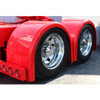 Fiberglass Classic Low Cut Single Hump Fenders, 36 Inch W/ 3 Inch Outside Lip