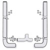 American Eagle 7 X 120 Inch Stainless Steel Exhaust Kit W/ Flat Top Stacks & Long Drop Elbows