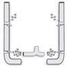 American Eagle Stainless Steel 8 X 120 Inch Flat Top Exhaust Kit  For Peterbilt