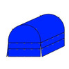 BESTfit Blue Vinyl Coil Tarp, 6 X 6 X 6 Foot