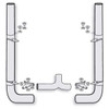 American Eagle 7-5 X 120 Inch Stainless Steel Exhaust Kit W/ Flat Top Stacks & Long Drop Elbows