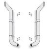American Eagle 7-5 X 120 Inch Stainless Steel Exhaust Kit W/ Bull Hauler Stacks & Peterbilt Style Elbows