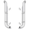 American Eagle 7-5 X 120 Inch Stainless Steel Exhaust Kit W/ Curve Stacks & Peterbilt Style Elbows