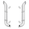 American Eagle 7-5 X 120 Inch Stainless Steel Exhaust Kit W/ West Coast Turnout Stacks & Peterbilt Style Elbows