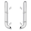 American Eagle 8-5 X 120 Inch Stainless Steel Exhaust Kit W/ Flat Top Stacks & Peterbilt Style Elbows