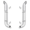 American Eagle 8-5 X 120 Inch Stainless Steel Exhaust Kit W/ Goncho Stacks & Peterbilt Style Elbows