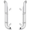 American Eagle 8-5 X 120 Inch Stainless Steel Exhaust Kit W/ Curve Stacks & Peterbilt Style Elbows