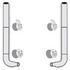 American Eagle 7-5 X 120 Inch Stainless Steel Exhaust Kit With Flat Top Stacks & 90 Degree Elbows