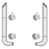 American Eagle 7-5 X 120 Inch Stainless Steel Exhaust Kit With Miter Stacks & 90 Degree Elbows