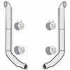 American Eagle 8-5 X 120 Inch Stainless Steel Exhaust Kit With Curve Stacks & OE Style Elbows