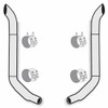 American Eagle 8-5 X 120 Inch Stainless Steel Exhaust Kit With West Coast Turnout Stacks & OE Style Elbows