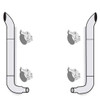 American Eagle 8-5 X 120 Inch Stainless Steel West Coast Turn Exhaust Kit  For Freightliner