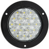 4 Inch Round Back Up Light W/ Flange Mount - Plug In - White LED / Clear Lens