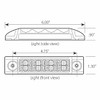 Amber LED Rectangular Dual Function Spyder Light, 6 Inch 8 Diode