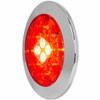 4 Inch Round Flange Mount Fleet Series Red/White LED Combo Light W/ Twist-On Bezel