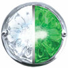RoadWorks Low Profile Watermelon Hero LED Light W/ Chrome Bezel - Green & White Light/ Amber Lens