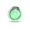 0.75 Inch Amber Marker To Green Auxiliary Dual Revolution LED Mini Button Light W/ Clear Lens-1 Diode