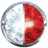 RoadWorks Low Profile Dual Function Watermelon Hero LED Light W/ Chrome Bezel - Red & White Light/ Clear Lens