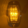 9 LED Wide Angle Clearance Marker Light  W/ Chrome Bezel - Amber LED / Amber Lens