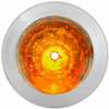 1 Inch Single Function Mini Watermelon Light W/ Chrome Bezel - Amber LED/ Amber Lens