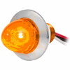 1 Inch Dual Function Mini Watermelon Light W/ Chrome Bezel - Amber LED/ Amber Lens