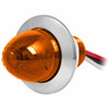 1 Inch Dual Function Mini Watermelon Light W/ Chrome Bezel - Amber LED/ Amber Lens