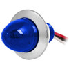 1 Inch Dual Function Mini Watermelon Light W/ Chrome Bezel - Blue LED/ Blue Lens