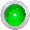 1 Inch Dual Function Mini Watermelon Light W/ Chrome Bezel - Green LED/ Green Lens