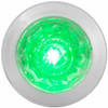 1 Inch Dual Function Mini Watermelon Light W/ Chrome Bezel - Green LED/ Clear Lens