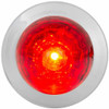 1 Inch Dual Function Mini Watermelon Light W/ Chrome Bezel - Red LED/ Red Lens