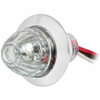 1 Inch Dual Function Mini Watermelon Light W/ Chrome Bezel - Red LED/ Clear Lens