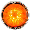 3-1/4 Inch 18 Diode Classic Watermelon Style Light Assembly - Amber LED / Dark Amber Lens