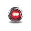 3/4 Inch Red Stop, Turn & Tail To White Back-Up Dual Revolution Mini Button LED Light W/ Clear Lens