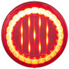 4 Inch Round 33 LED X Series S/T/T Light - Red LED/ Red Lens