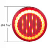 4 Inch Round 33 LED X Series S/T/T Light - Red LED/ Red Lens