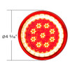 4 Inch Round 33 LED S Series S/T/T Light - Red LED/ Red Lens