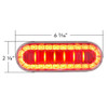 6 Inch Oval 30 LED I Series S/T/T Light - Red LED/ Clear Lens