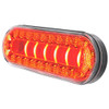 6 Inch Oval 30 LED I Series S/T/T Light - Red LED/ Clear Lens