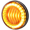 4 Inch Round 30 LED I Series P/T/C Light - Amber LED/ Clear Lens