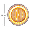 4 Inch Round 33 LED X Series P/T/C Light - Amber LED/ Clear Lens