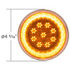 4 Inch Round 33 LED S Series P/T/C Light - Amber LED/ Clear Lens