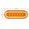 6 Inch Oval 30 LED I Series Turn Signal Light - Amber LED/ Amber Lens