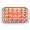 Rectangular Pearl 24 LED Stop, Turn, Tail Light - Red LED / Red Lens