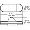 Oval Mid Turn LED Light Amber 15 Diodes