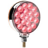 38 LED Turn Signal/ Marker Double Face Light W/ Single Post Mount - Amber & Red LED/ Clear Lens