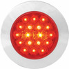 4 Inch 18 Diode Red LED Red Lens Stop, Turn, Tail Light W/ Twist /Lock Chrome Bezel