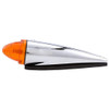 Chrome Plastic Clearance/ Marker Cab Light W/ Amber Beehive Lens