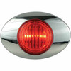 2 LED M3 Millennium Series Marker Light W/ Chrome Bezel - Red LED/ Red Lens